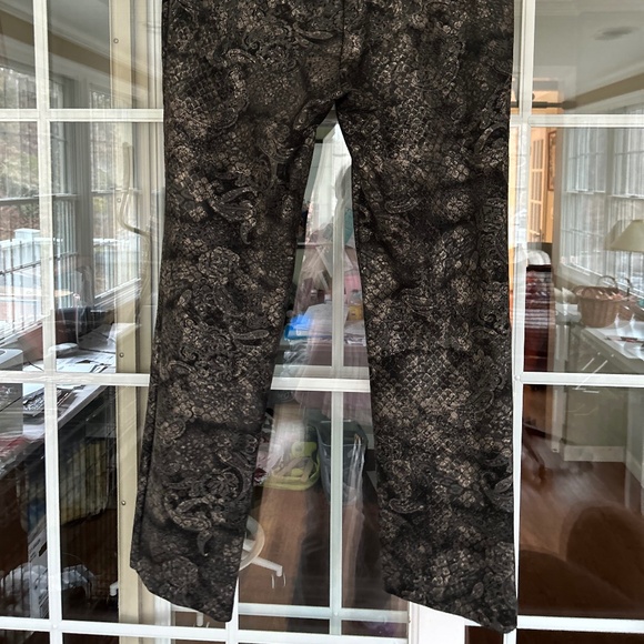 Insight New York EUC Straight Leg Pants Black Metallic Paisley - Picture 4 of 7